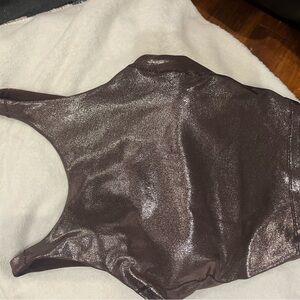 Lululemon Athletica Metallic Brown Top